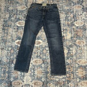 Ariat Men's Straight Jeans in Dark Blue